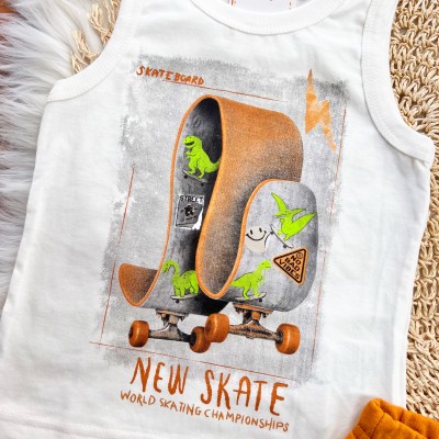 Conj. Regata New Skate e Bermuda - Off White